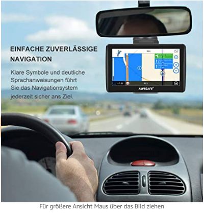 AWESAFE Navigation für Auto LKW Navigationsgerät 7 Zoll Navigationssystem  mit 2020 Europa Karte Lebenslang kostenlos Kartenupdate –